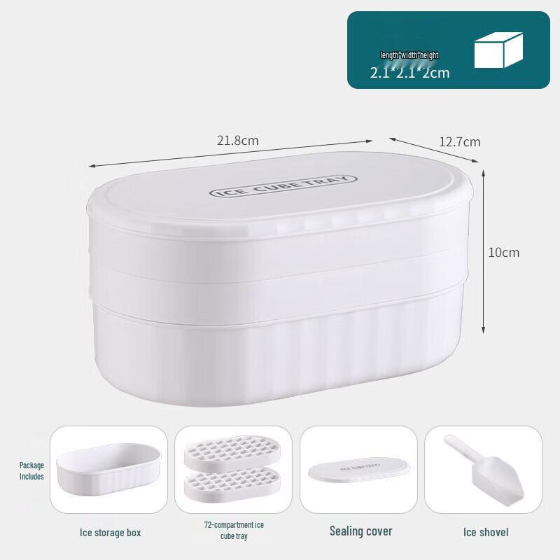 ZISIZ 2-Layer Ice Cube Tray with Storage & Scoops
ZISIZ 2-Layer Ice Cube Tray with Storage & Scoops