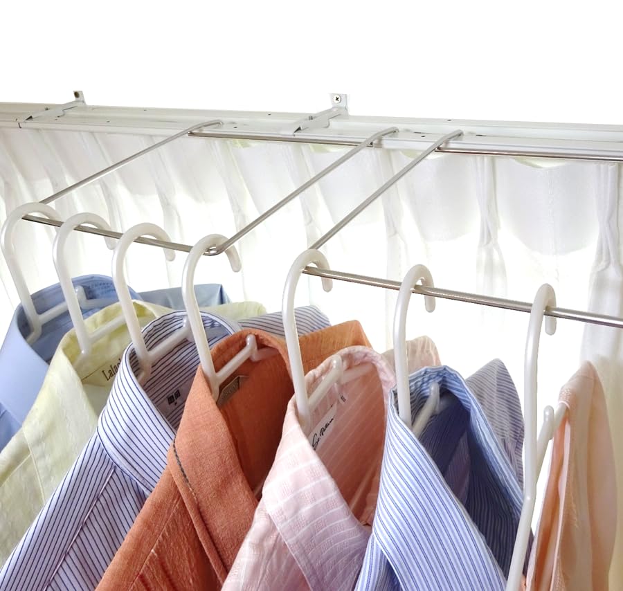 Wide Set of Double Curtain Rail Laundry Hanger Storage Indoor Clothes Drying Stainless Made in Japan Type, 2, Parts, Rack, Rack, 18-8 Steel,
Wide Set of Double Curtain Rail Laundry Hanger Storage Indoor Clothes Drying Stainless Made in Japan Type, 2, Parts, Rack, Rack, 18-8 Steel,