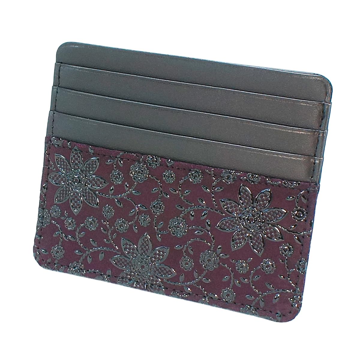 Indenya Slim Card Case, Thin, Deerskin Leather, Purple with Black Lacquer, Clematis Pattern, 2530-06-169
Indenya Slim Card Case, Thin, Deerskin Leather, Purple with Black Lacquer, Clematis Pattern, 2530-06-169