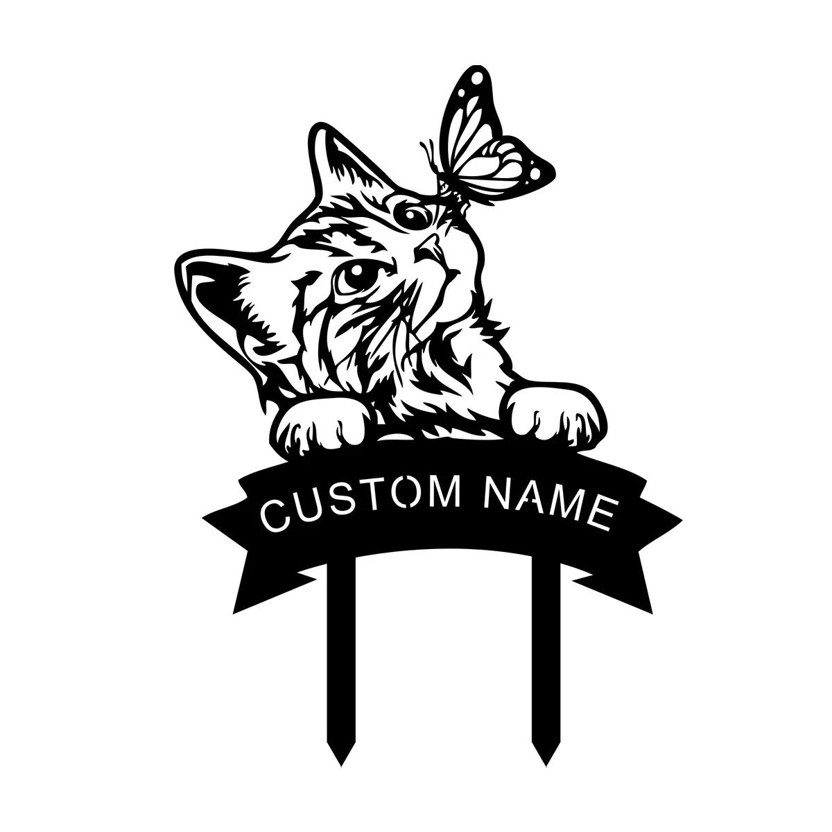 **Metal Cat Butterfly Garden Stake Outdoor Decor** **Personalized Metal Yard Stake Garden Ornament** **Custom Name Pet Memorial Stake Metal Art**
**Metal Cat Butterfly Garden Stake Outdoor Decor** **Personalized Metal Yard Stake Garden Ornament** **Custom Name Pet Memorial Stake Metal Art**