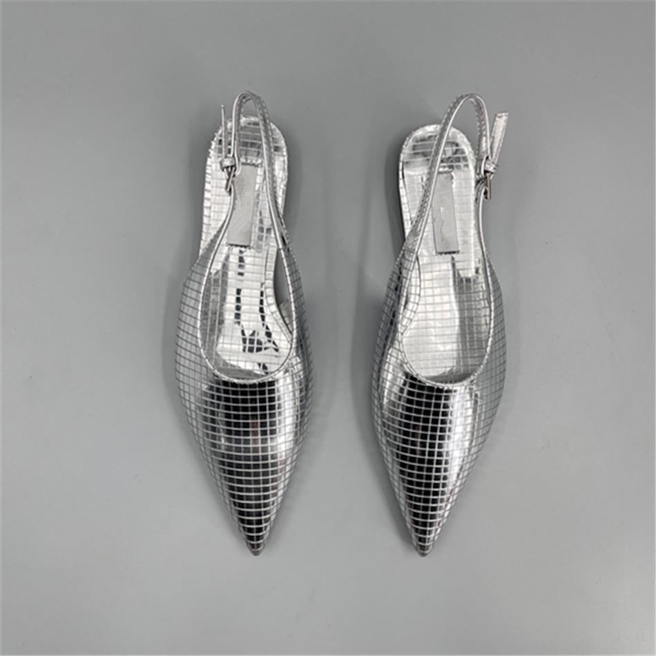 AL*A Серебряные туфли с открытой пяткой из натуральной кожи Высококачественные золотистые зеркальные туфли на плоской подошве 2025 Новые роскошные дизайнерские туфли для женщин 40 серебряный
AL*A Серебряные туфли с открытой пяткой из натуральной кожи Высококачественные золотистые зеркальные туфли на плоской подошве 2025 Новые роскошные дизайнерские туфли для женщин 40 серебряный