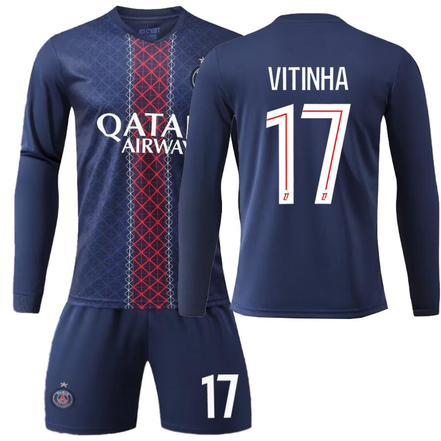 Paris Home Long Sleeve Jersey: #7 Kvaratskhelia, #10 Dembélé, #29 Barcola. XXL
Paris Home Long Sleeve Jersey: #7 Kvaratskhelia, #10 Dembélé, #29 Barcola. XXL