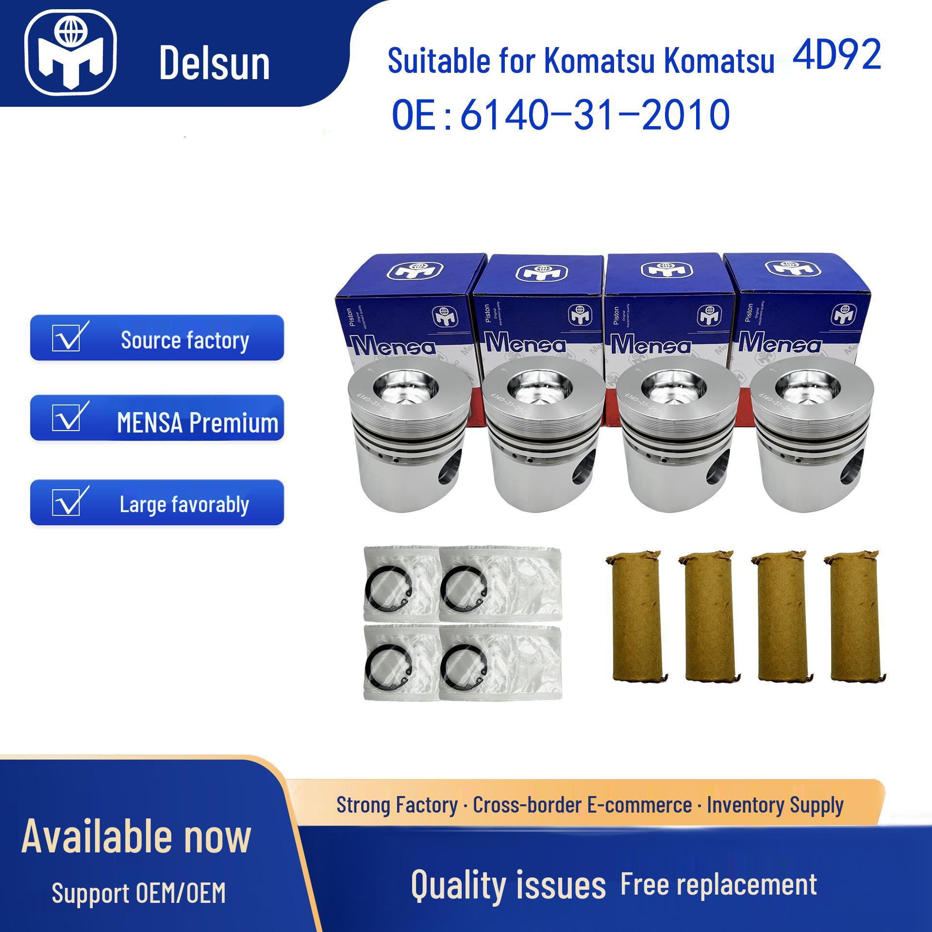 Komatsu 4D92 6140-31-2010 Piston Kit - MENSA Premium
Komatsu 4D92 6140-31-2010 Piston Kit - MENSA Premium