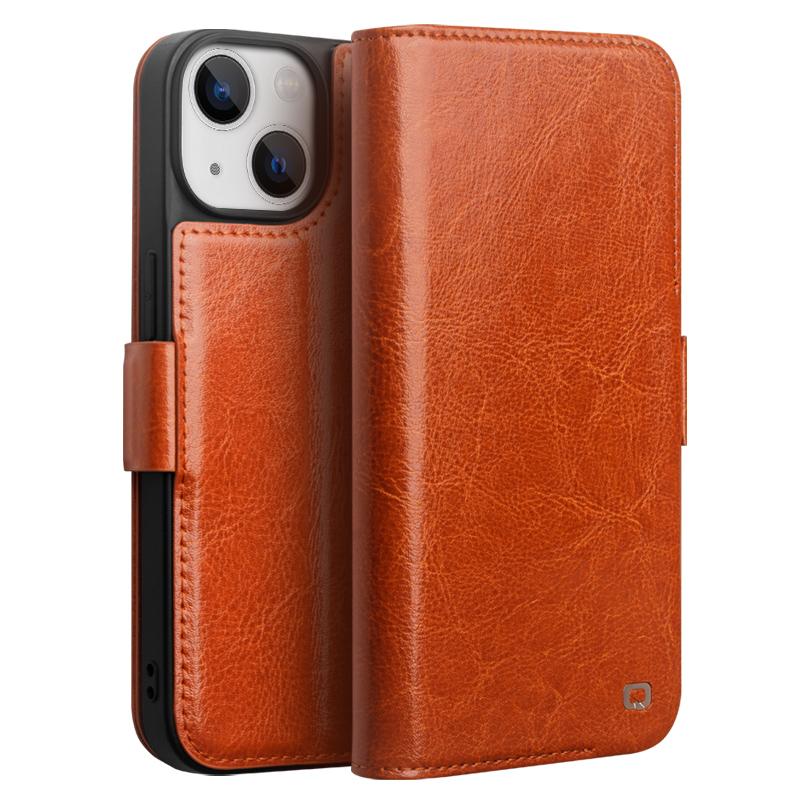 QIALINO For iPhone 14 Genuine Cow Leather Folio Wallet Case Stand Magnetic Flip Phone Cover Light Brown
QIALINO For iPhone 14 Genuine Cow Leather Folio Wallet Case Stand Magnetic Flip Phone Cover Light Brown
