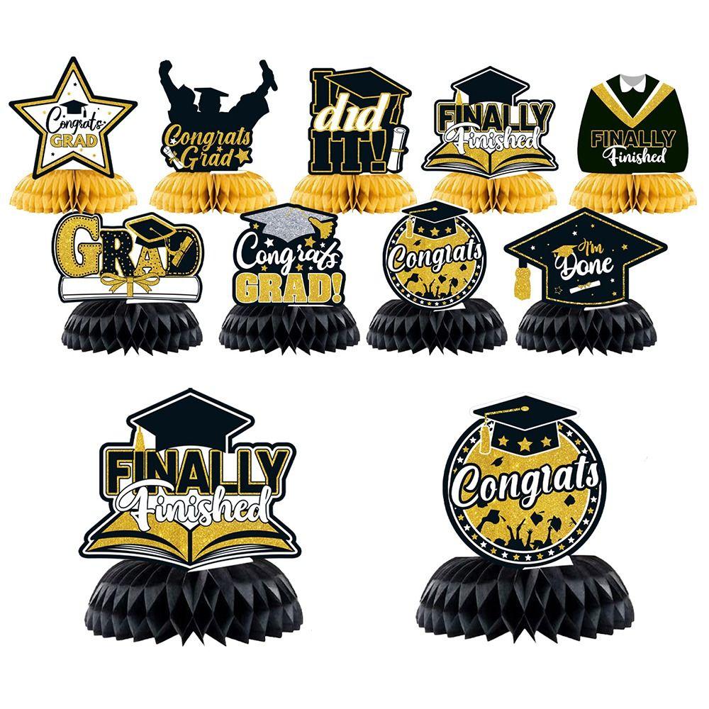 9pcs Black Gold Graduation Season Desktop Ornament For Graduation Celebration Party 9pcs
9pcs Black Gold Graduation Season Desktop Ornament For Graduation Celebration Party 9pcs