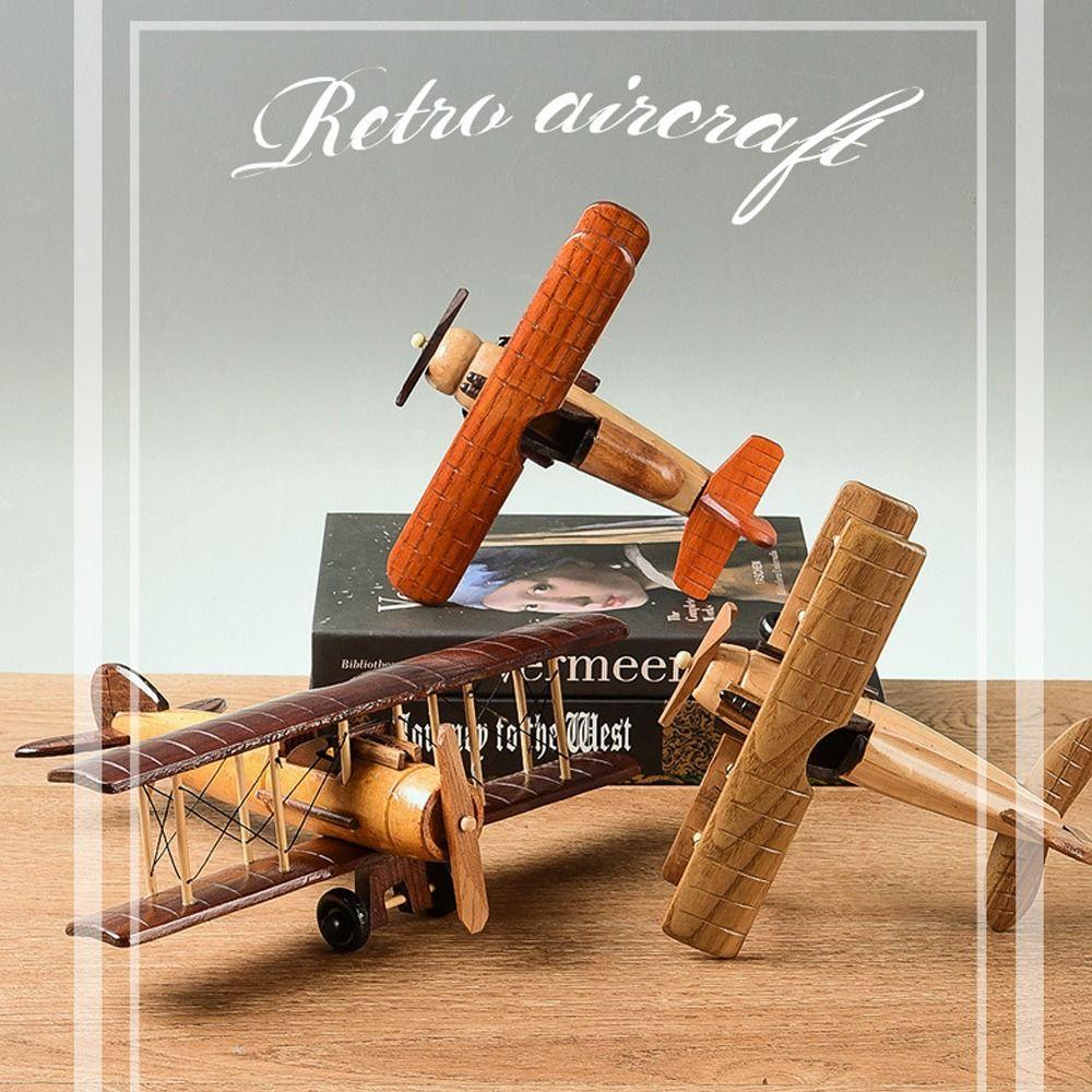 Tabletop Decorative Ornaments Vintage Wooden Airplane Home Ornament Airplane Model Wooden Crafts style four
Tabletop Decorative Ornaments Vintage Wooden Airplane Home Ornament Airplane Model Wooden Crafts style four