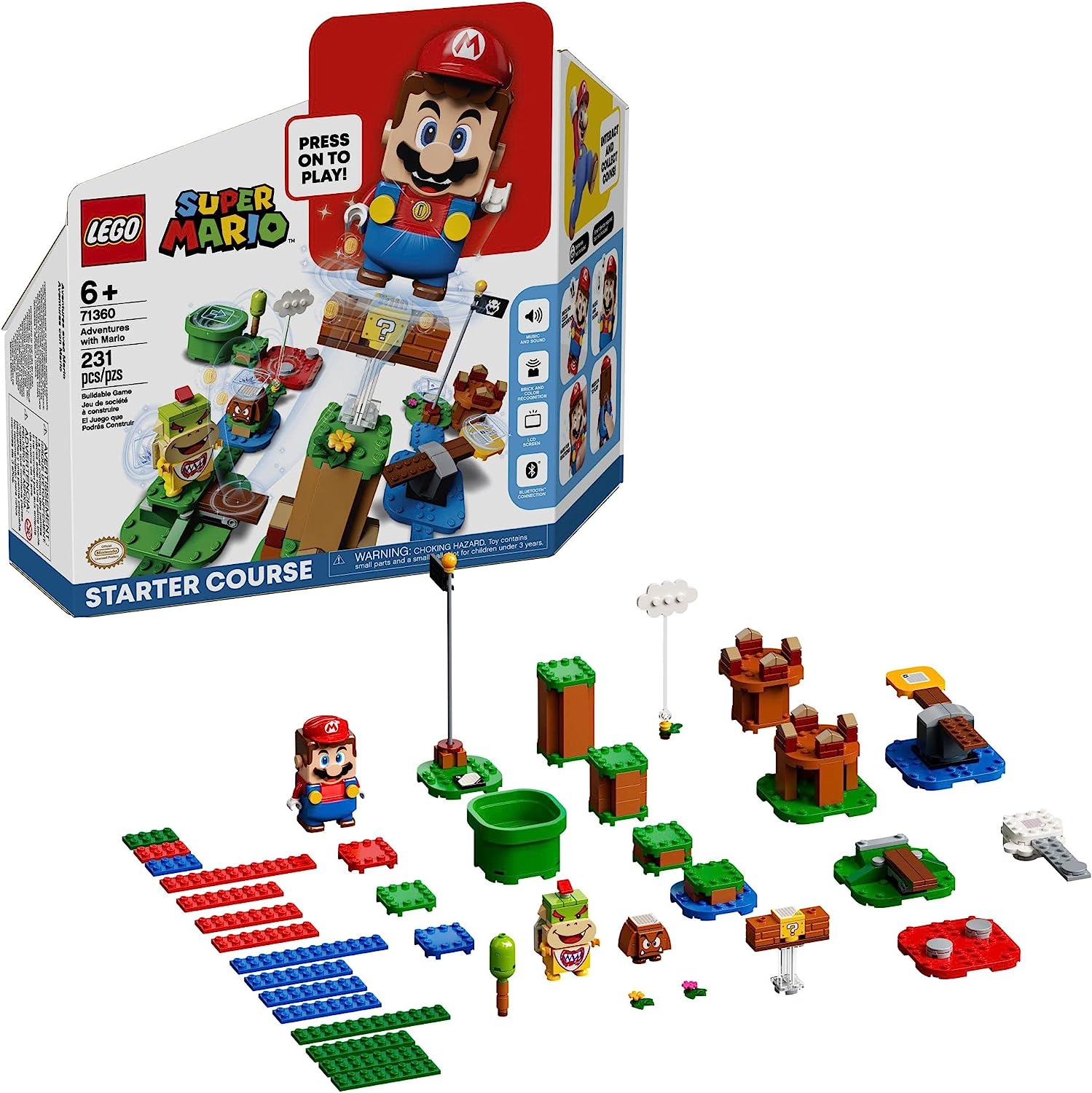 Набор для начинающих LEGO Super Mario Adventures 71360, сборная игрушечная игра, подарок на день рождения для Super Mario Bros. Поклонники и дети старше 6 лет
Набор для начинающих LEGO Super Mario Adventures 71360, сборная игрушечная игра, подарок на день рождения для Super Mario Bros. Поклонники и дети старше 6 лет