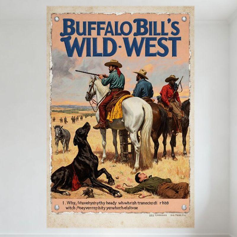 Buffalo Bill’s Wild West Vintage Metal Tin Sign - Cowboy Horse Dog Landscape Art Poster for Bar Pub Home Cafe Wall Decor 20x30cm(7.8x11.8inch)
Buffalo Bill’s Wild West Vintage Metal Tin Sign - Cowboy Horse Dog Landscape Art Poster for Bar Pub Home Cafe Wall Decor 20x30cm(7.8x11.8inch)