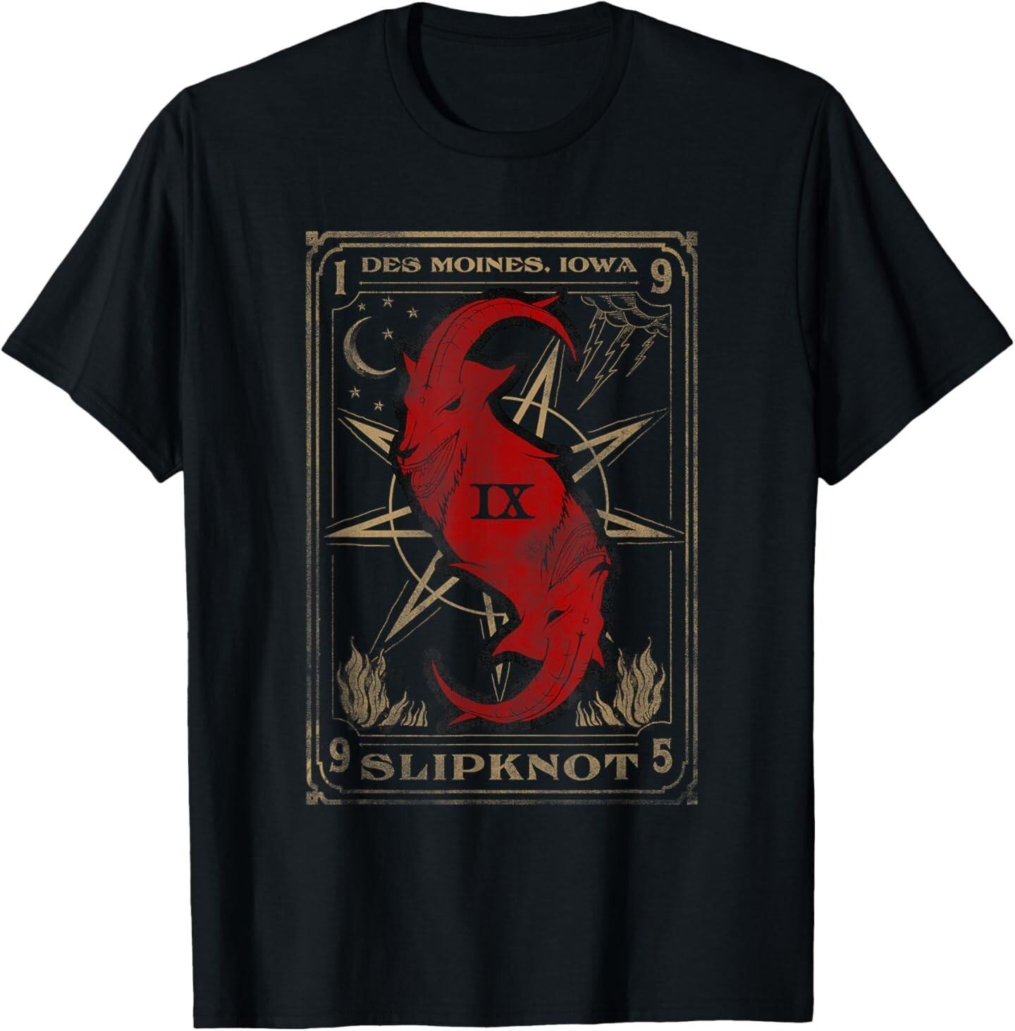 Slipknot Men s Black Tarot Card Goat T-Shirt Mens Womens Tees Top 3XL
Slipknot Men s Black Tarot Card Goat T-Shirt Mens Womens Tees Top 3XL