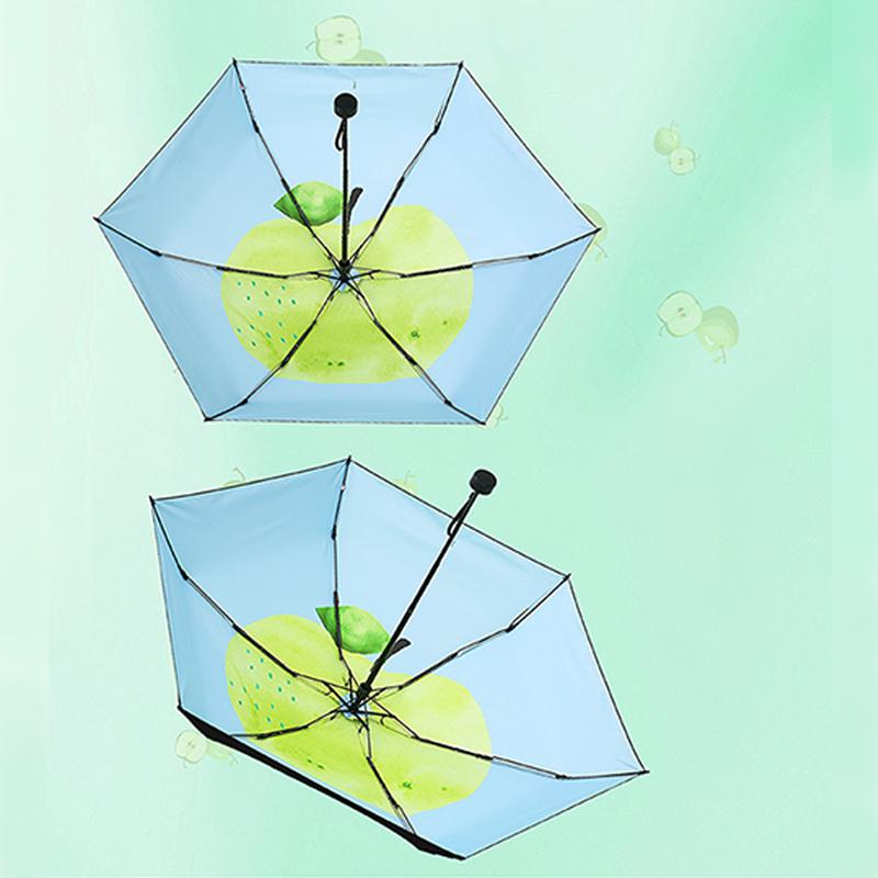 Зеленое яблоко Маленький 6-спицевый портативный зонт от солнца, черное покрытие, защита от УФ-излучения, ощущение свежести и зелени, внутренняя печать Зеленое яблоко
Зеленое яблоко Маленький 6-спицевый портативный зонт от солнца, черное покрытие, защита от УФ-излучения, ощущение свежести и зелени, внутренняя печать Зеленое яблоко