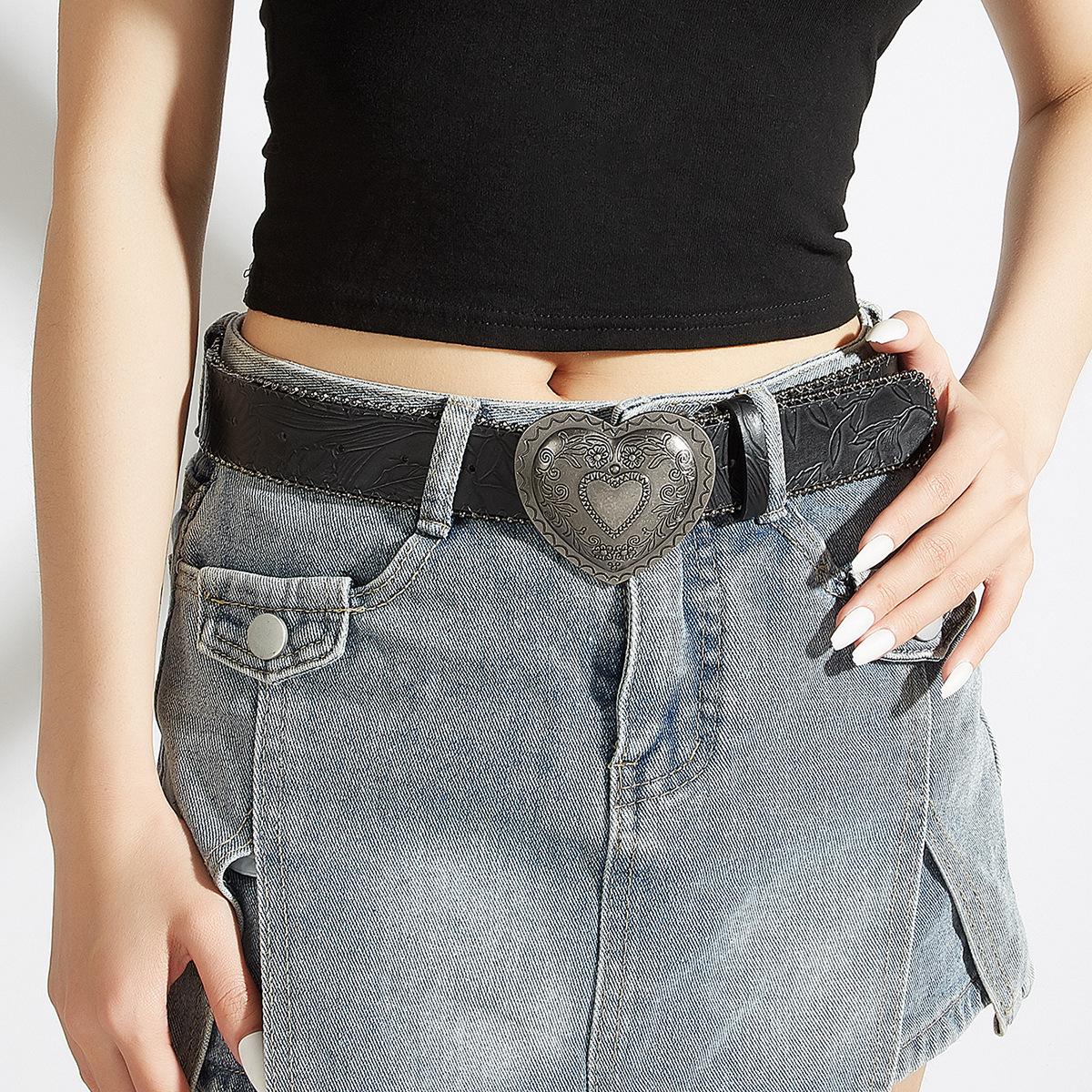 Brown Love Snap Buckle Retro Belt Printed Texture Personalized Belt Casual Unisex Trendy 105
Brown Love Snap Buckle Retro Belt Printed Texture Personalized Belt Casual Unisex Trendy 105