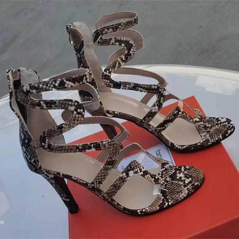 2025 Лето Новые Сандалии на Высоком Каблуке с Рисунком Змеиной Кожи, Открытый Носок, Тонкий Каблук, Модные, Большие Размеры 41 коричневый
2025 Лето Новые Сандалии на Высоком Каблуке с Рисунком Змеиной Кожи, Открытый Носок, Тонкий Каблук, Модные, Большие Размеры 41 коричневый