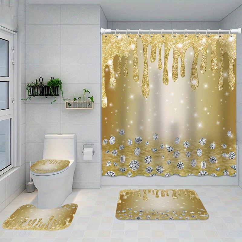 1/4 шт. Роскошный золотой цветочный водонепроницаемый комплект занавесок для душа, декоративный набор для ванной комнаты, нескользящий коврик для унитаза, коврик для ванной и 12 крючков 4PCS - Full Set
1/4 шт. Роскошный золотой цветочный водонепроницаемый комплект занавесок для душа, декоративный набор для ванной комнаты, нескользящий коврик для унитаза, коврик для ванной и 12 крючков 4PCS - Full Set
