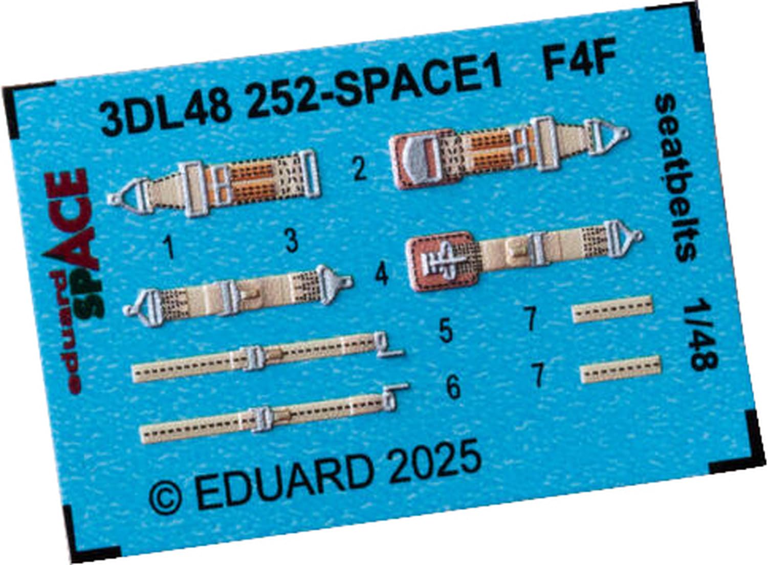 Eduard Space F4F Wildcat Ремни безопасности 3D Декаль Декаль для пластиковой модели EDU3DL48252 1/48 (для Эдуарда) (Самолет)
Eduard Space F4F Wildcat Ремни безопасности 3D Декаль Декаль для пластиковой модели EDU3DL48252 1/48 (для Эдуарда) (Самолет)