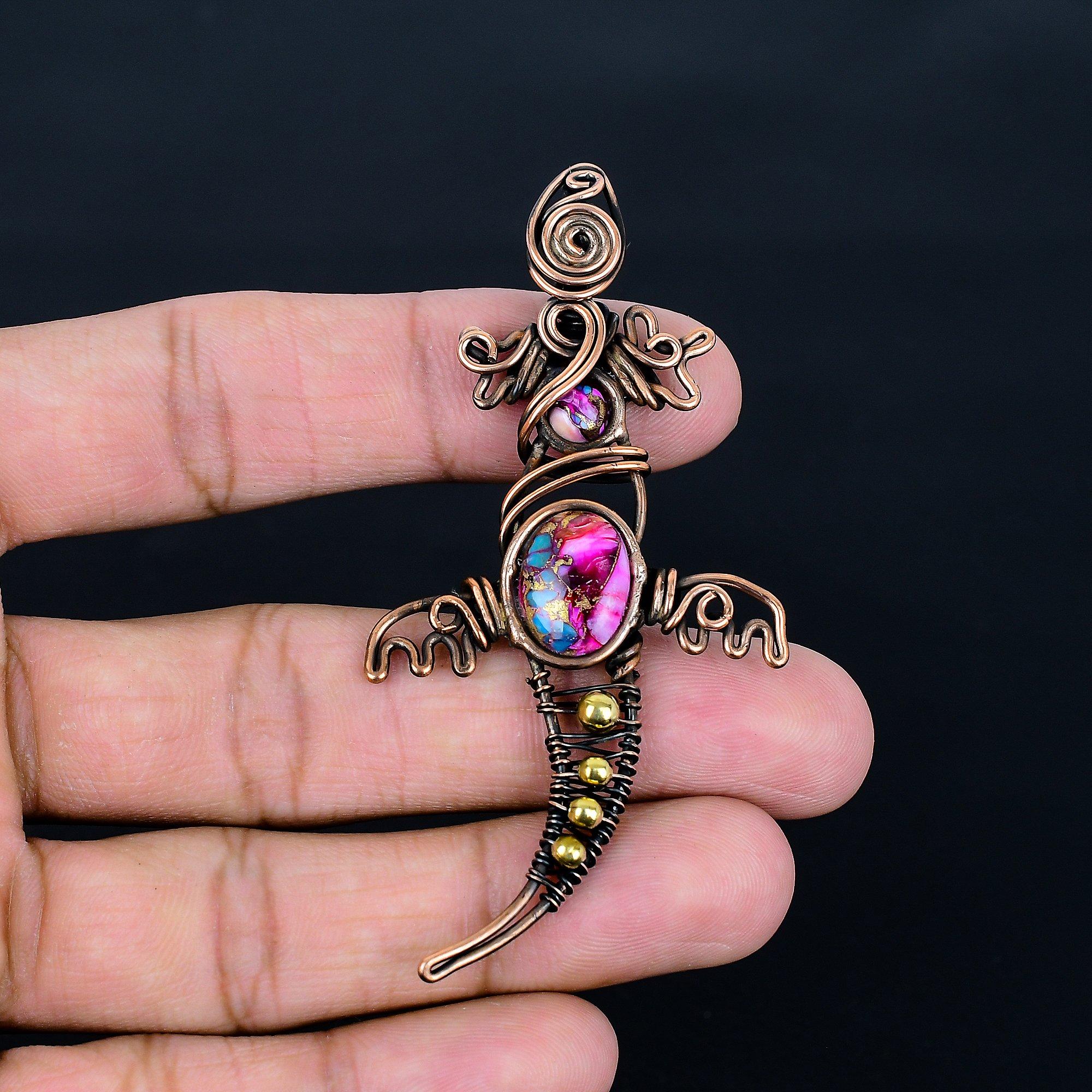 Kingman Spiny Oyster 999 Copper Wire Wrapped Pendant, Handmade Gemstone Pendant Jewelry, Gifts For Wife Brand New Pendant 2.55 Inches
Kingman Spiny Oyster 999 Copper Wire Wrapped Pendant, Handmade Gemstone Pendant Jewelry, Gifts For Wife Brand New Pendant 2.55 Inches