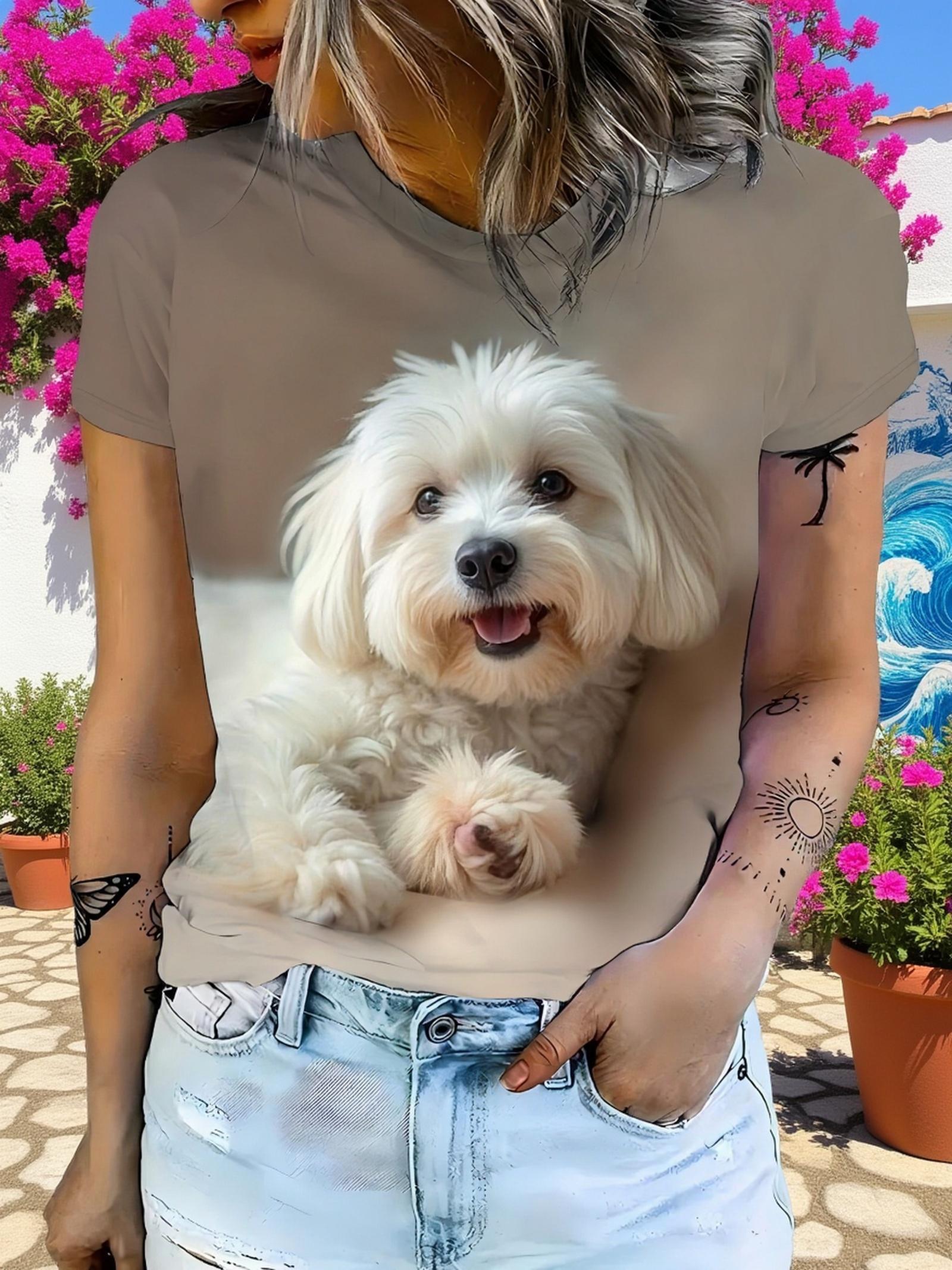 Women s Cute Puppy ; Heart Print Round Neck T-Shirt - Soft Dog-Themed Top Suitable for - Wear. Machine Washable Cozy Outfit for Dog Lovers L дубильная кора
Women s Cute Puppy ; Heart Print Round Neck T-Shirt - Soft Dog-Themed Top Suitable for - Wear. Machine Washable Cozy Outfit for Dog Lovers L дубильная кора