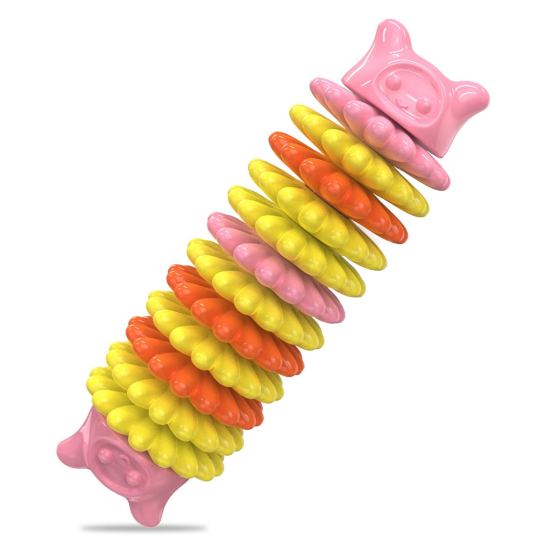 Игрушка способствует здоровью зубов и обеспечивает бесконечное развлечение Устойчивая к укусам палочка для коренных зубов для собак розовый