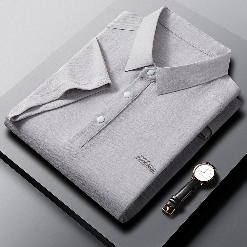 Ice Silk Jacquard Short Sleeve Men s Polo - High-end Summer Business Shirt XL світло-сірий колір
Ice Silk Jacquard Short Sleeve Men s Polo - High-end Summer Business Shirt XL світло-сірий колір