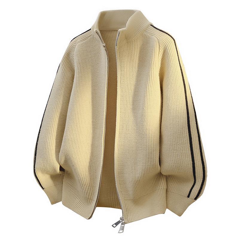 Men s Beige Stand-Collar Striped Cardigan Sweater - Versatile Knit Jacket for Teens, Autumn & Winter Wool Coat 4XL
Men s Beige Stand-Collar Striped Cardigan Sweater - Versatile Knit Jacket for Teens, Autumn & Winter Wool Coat 4XL