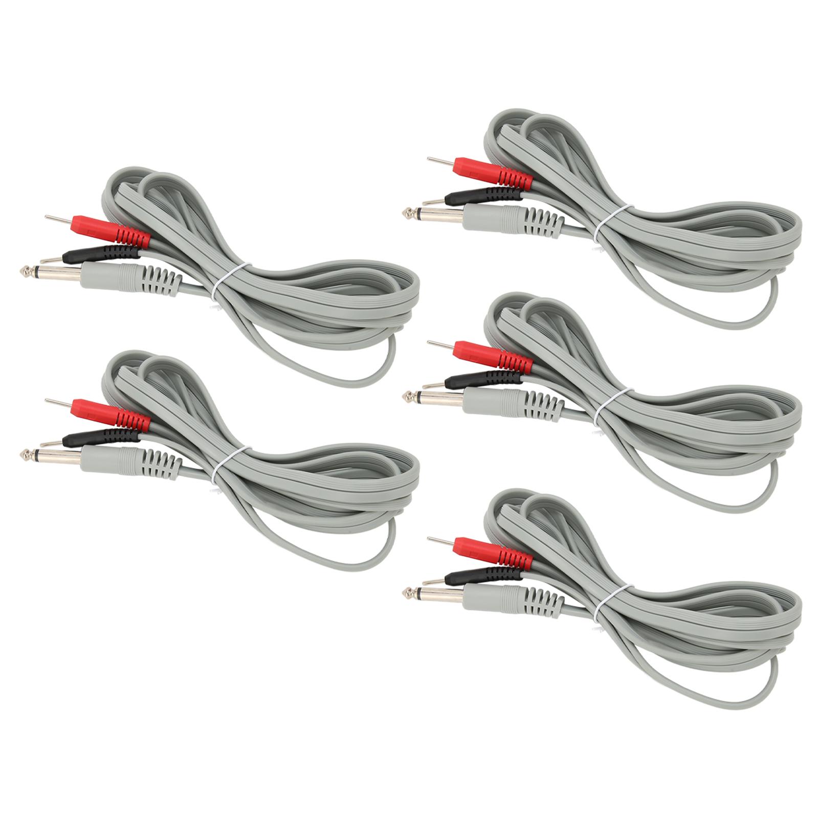 5pcs Electrode Lead Wires 2 In 1 6.35 Pin Socket Contact Electrode Lead Cable for TENS Massage Machine 5.9ft
5pcs Electrode Lead Wires 2 In 1 6.35 Pin Socket Contact Electrode Lead Cable for TENS Massage Machine 5.9ft