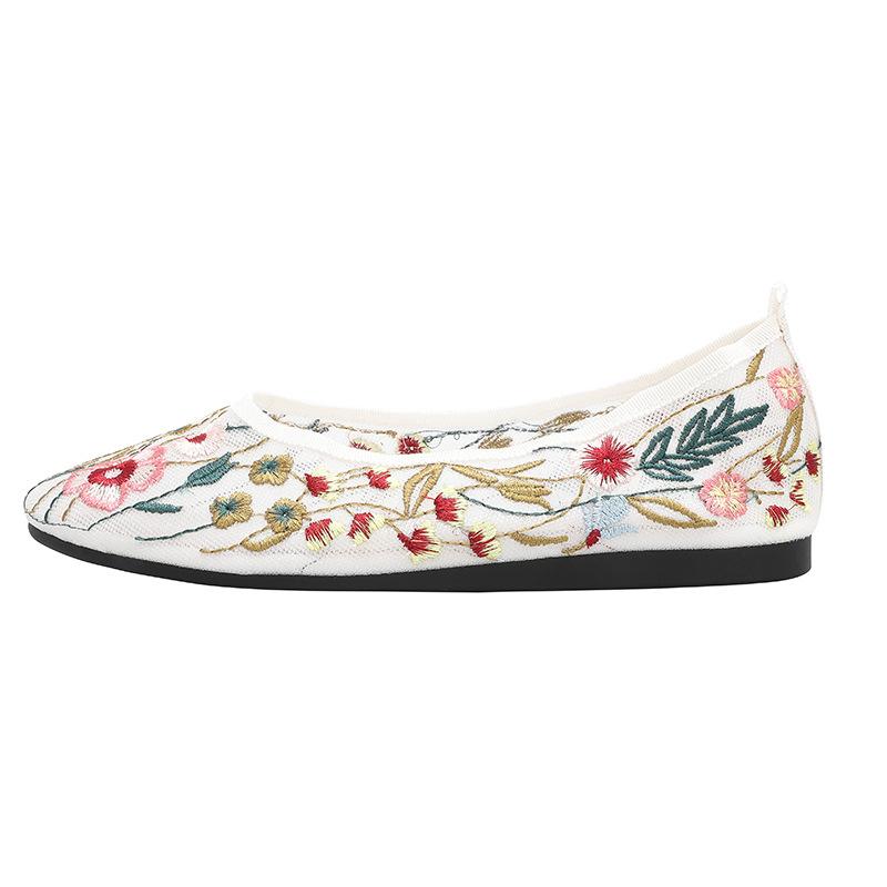 Модные женские балетки с вышивкой в виде цветов, из сетчатого материала, дышащие, нежные, универсальные, с мягкой подошвой, сетчатые, на плоской подошве, одинарные 40 белый
Модные женские балетки с вышивкой в виде цветов, из сетчатого материала, дышащие, нежные, универсальные, с мягкой подошвой, сетчатые, на плоской подошве, одинарные 40 белый