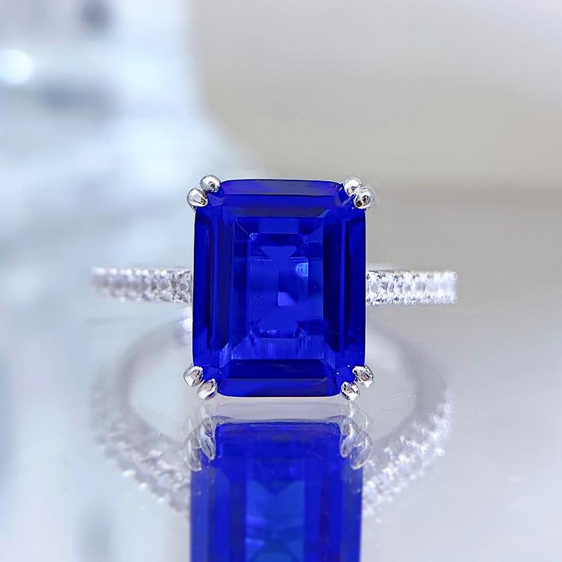 Luo Xi Temple 925 Silver Rectangle Carved High Carbon Diamond Minimalist Temperament Ring Size 6 синий
Luo Xi Temple 925 Silver Rectangle Carved High Carbon Diamond Minimalist Temperament Ring Size 6 синий