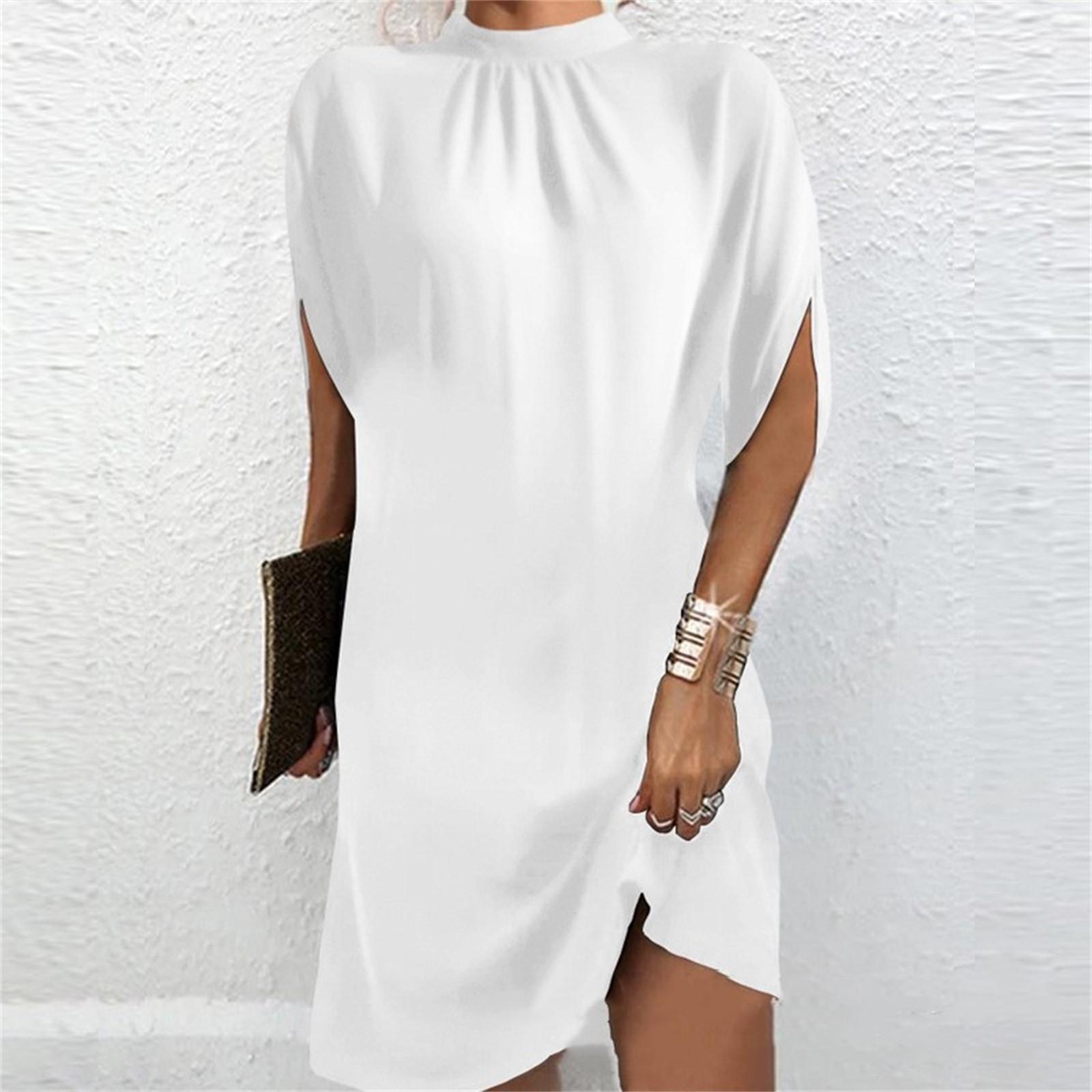 Women Loose Fit Batwing Sleeve Crew Neck Dress Casual Relaxed Silhouette Soft Fabric Pullover Mini Dress for Daily Wear XL белый
Women Loose Fit Batwing Sleeve Crew Neck Dress Casual Relaxed Silhouette Soft Fabric Pullover Mini Dress for Daily Wear XL белый