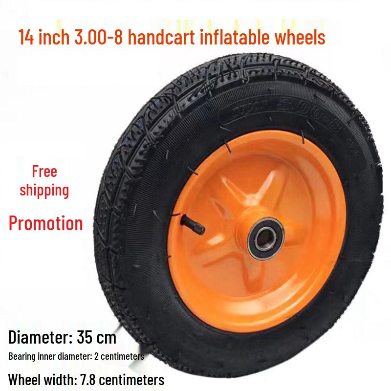 14-дюймове надувне промислове колесо 3.00-8 для візків та тачок
14-дюймове надувне промислове колесо 3.00-8 для візків та тачок