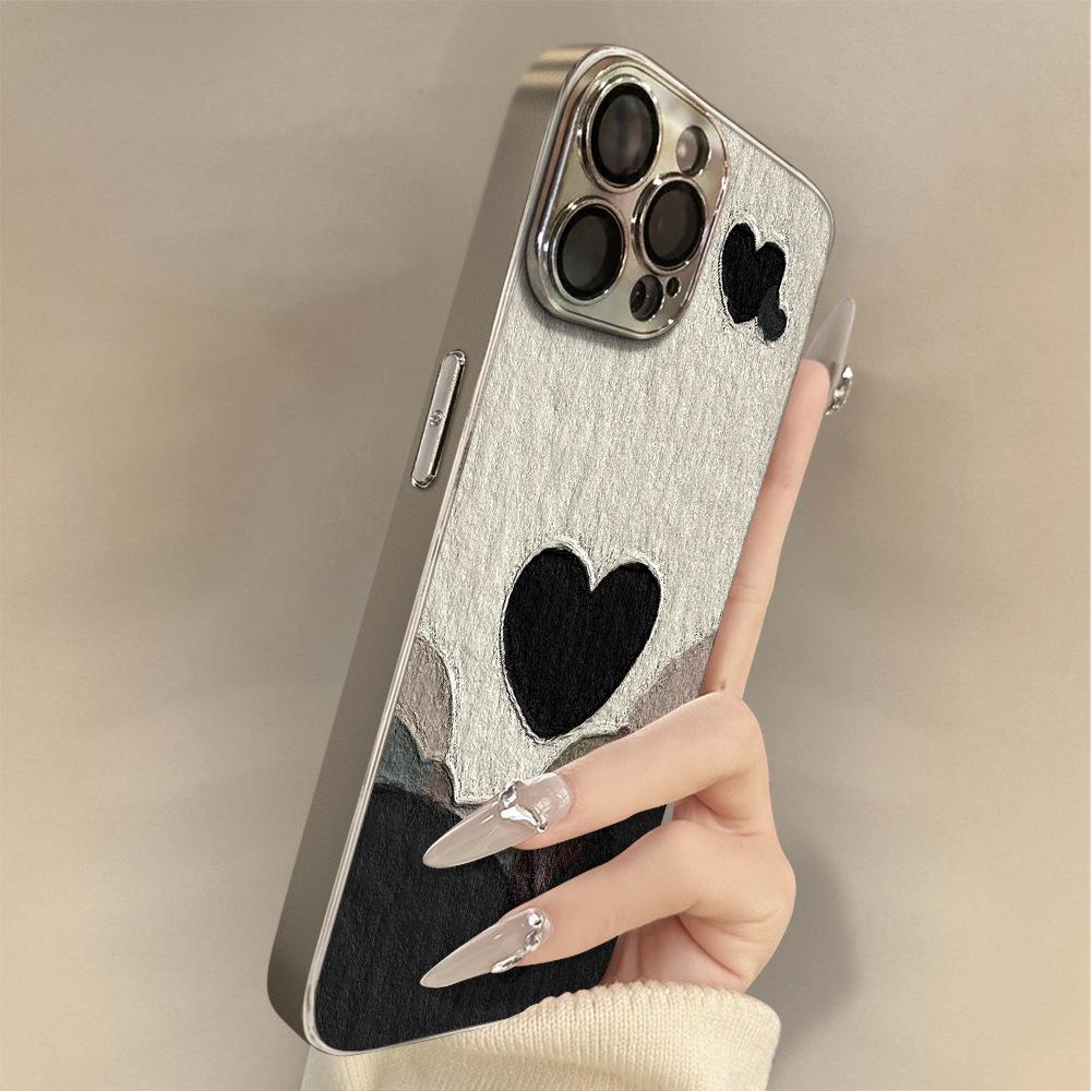 Black love for apple 16promax personality new phone case iPhone electroplating ideas Apple 16promax
Black love for apple 16promax personality new phone case iPhone electroplating ideas Apple 16promax
