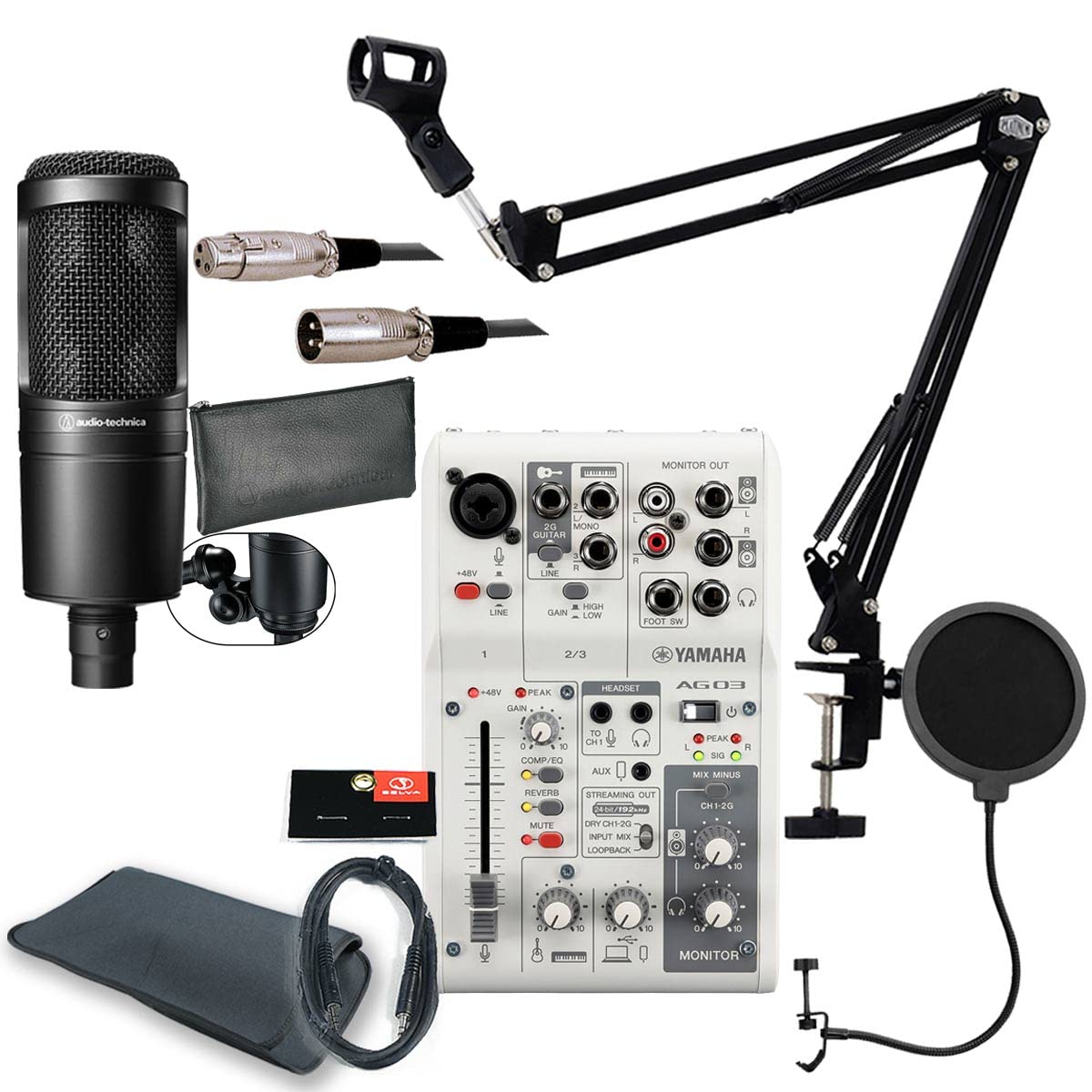 YAMAHA AG03MK2 WHITE AT2020 set for PC users condenser 3m microphone pop arm AUX / Distribution/DTM -AT2020 microphone, cable, blocker, stand, cable-
YAMAHA AG03MK2 WHITE AT2020 set for PC users condenser 3m microphone pop arm AUX / Distribution/DTM -AT2020 microphone, cable, blocker, stand, cable-