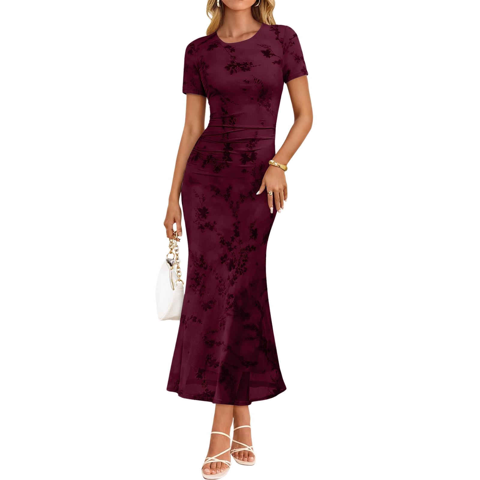 Women s Elegant, Figure-Flattering Floral Short-Sleeve Tulle Dress XL винний
Women s Elegant, Figure-Flattering Floral Short-Sleeve Tulle Dress XL винний