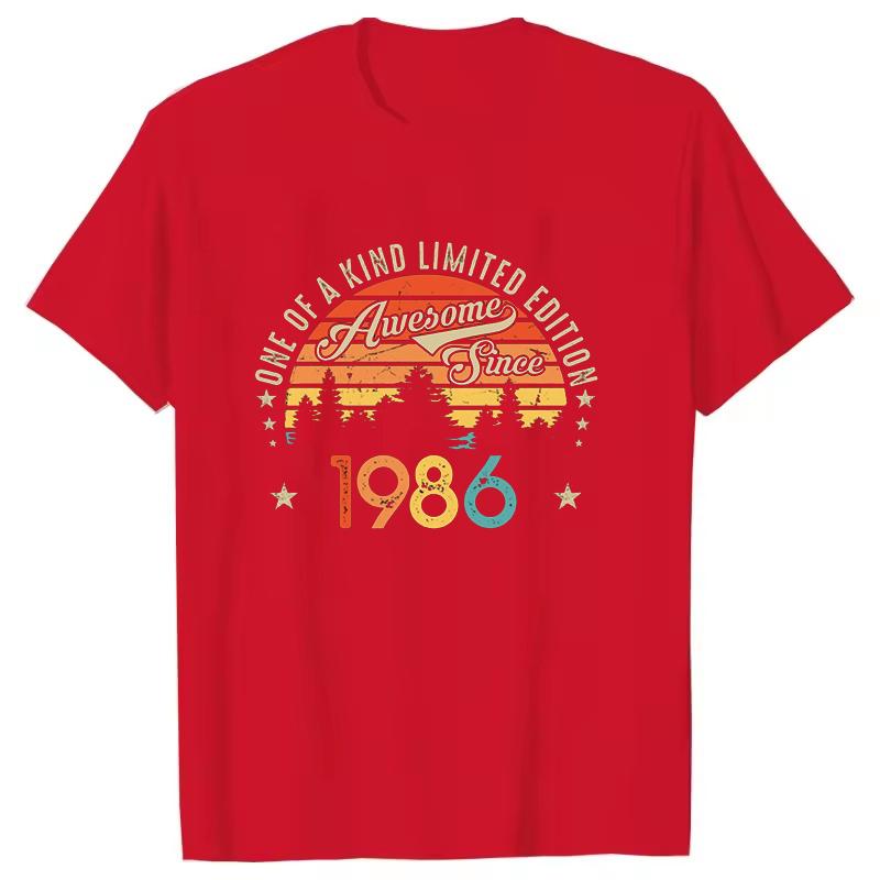One of a Kind Limited Edition 1986 Pattern Unisex Women TShirt Short Sleeves Harajuku Unisex Fun Tee Trend Large Size Couple Tops S
One of a Kind Limited Edition 1986 Pattern Unisex Women TShirt Short Sleeves Harajuku Unisex Fun Tee Trend Large Size Couple Tops S