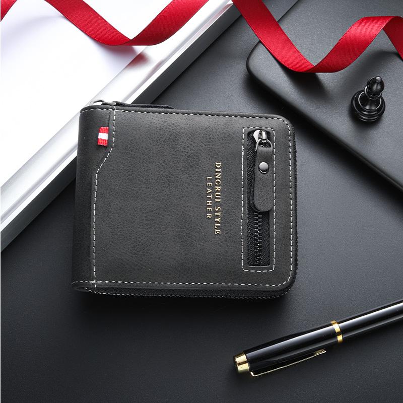Trendy Men s Short Leather Wallet Large Capacity 3 Fold Zipper Retro Purse Card Holder Money Clip Document Holder
Trendy Men s Short Leather Wallet Large Capacity 3 Fold Zipper Retro Purse Card Holder Money Clip Document Holder