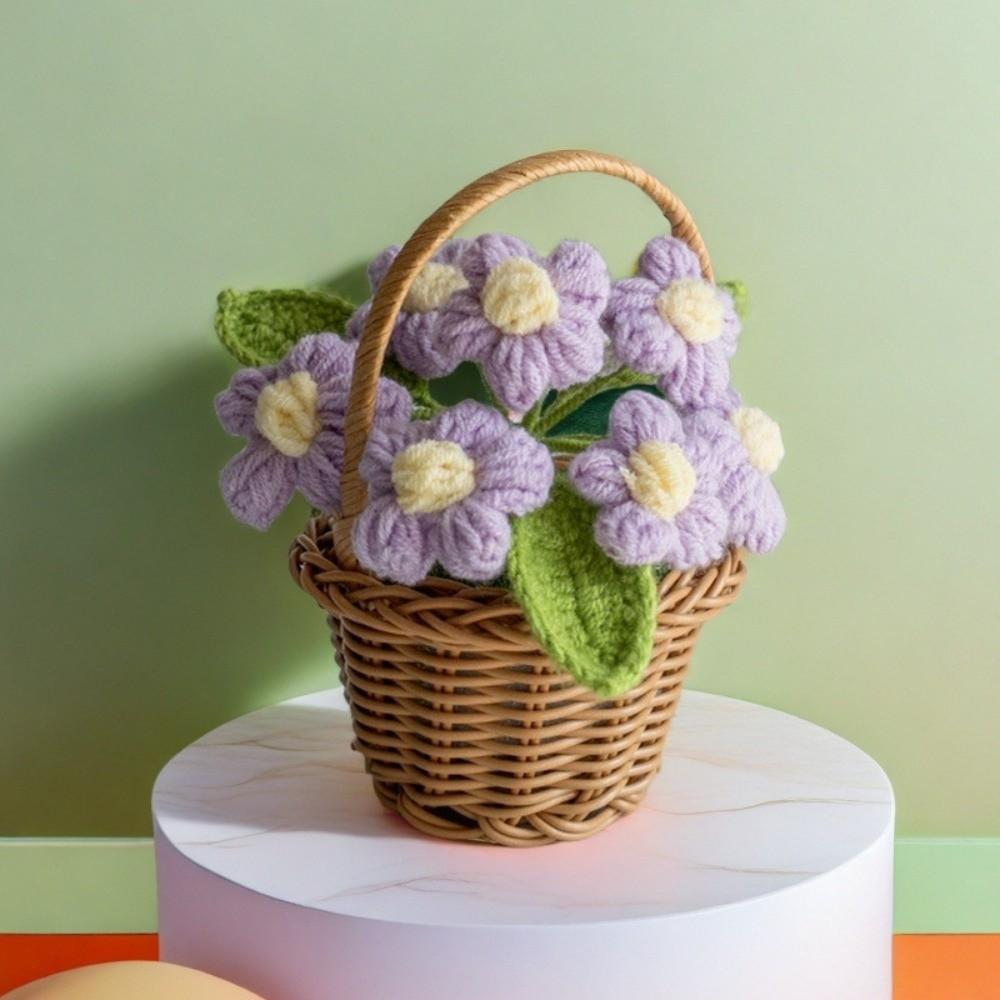 New Daisy Crochet Flower Pot Hand-knitted Mini Knitted Flowers Wool Table Ornament Gift фіолетовий
New Daisy Crochet Flower Pot Hand-knitted Mini Knitted Flowers Wool Table Ornament Gift фіолетовий
