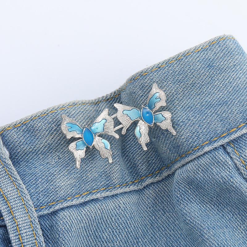Colorful blue butterfly waist buckle new product detachable no nail no seam waist button rhinestone jeans waistline change large small 2 pairs
Colorful blue butterfly waist buckle new product detachable no nail no seam waist button rhinestone jeans waistline change large small 2 pairs