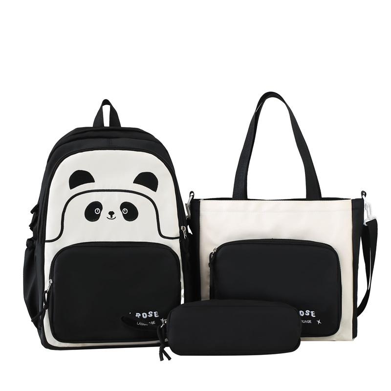 Набор из трех предметов: рюкзак, мультяшный рюкзак с пандой для студентов, школьный рюкзак для детей, рюкзак большой вместимости для девочек чёрный
Набор из трех предметов: рюкзак, мультяшный рюкзак с пандой для студентов, школьный рюкзак для детей, рюкзак большой вместимости для девочек чёрный
