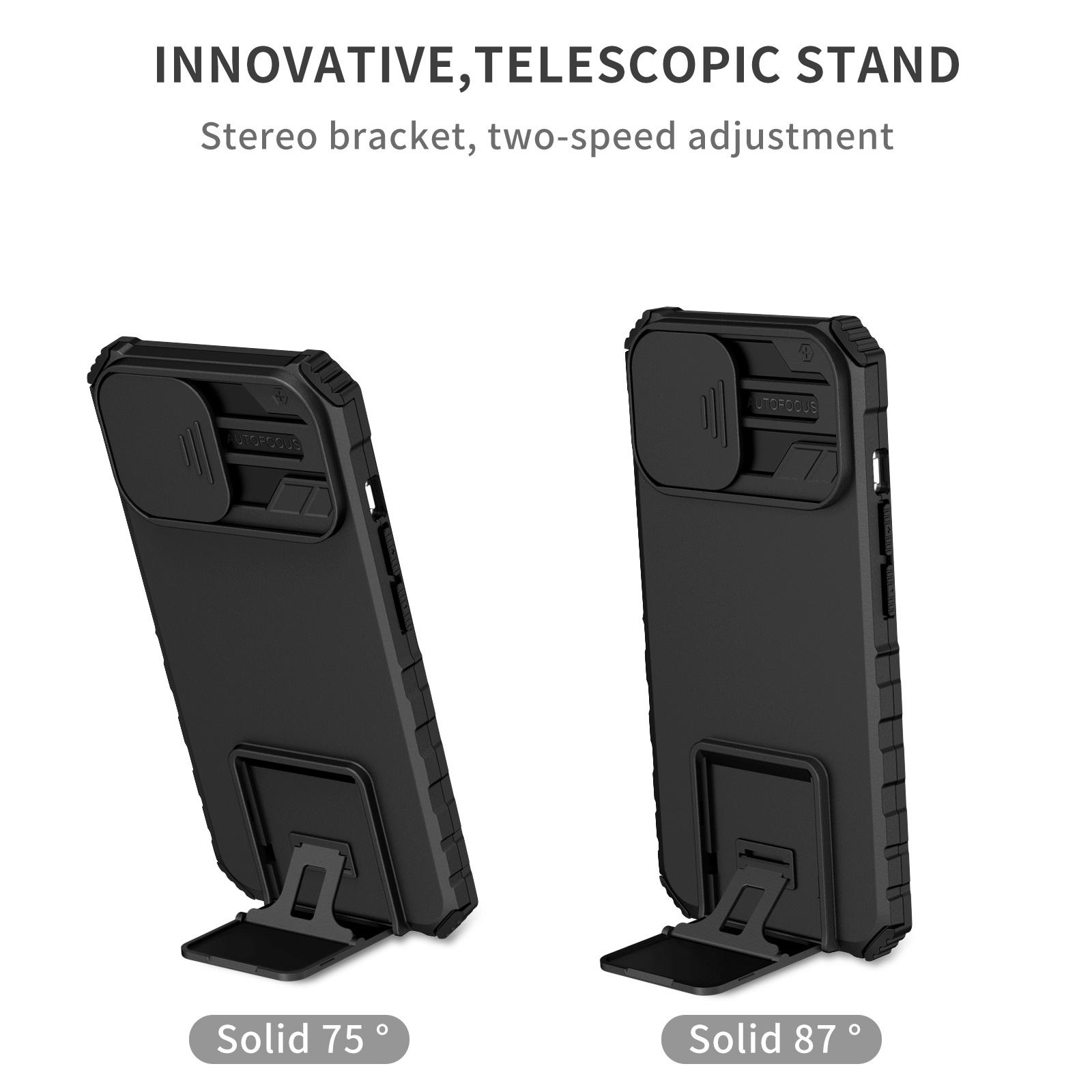 For iPhone 14 6.1 inch Dustproof Mobile Phone Cover Kickstand PC+TPU Slide Camera Protection Anti-Scratch Phone Case Black
For iPhone 14 6.1 inch Dustproof Mobile Phone Cover Kickstand PC+TPU Slide Camera Protection Anti-Scratch Phone Case Black