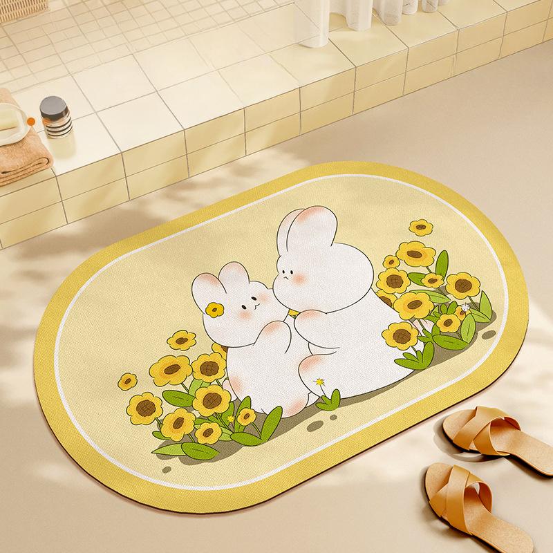 Cute Rabbit Bathroom Diatom Mud Floor Mat Bathroom Door Absorbing Anti-slip Mat Anti-fall Foot Mat 40 * 60cm
Cute Rabbit Bathroom Diatom Mud Floor Mat Bathroom Door Absorbing Anti-slip Mat Anti-fall Foot Mat 40 * 60cm