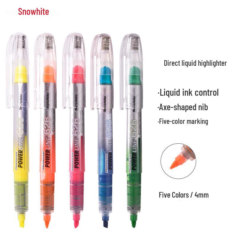 Bai Xue PVP626 Fluorescent Pen - Yellow, Pink, Orange, Green, Blue Chisel Tip зелёный
Bai Xue PVP626 Fluorescent Pen - Yellow, Pink, Orange, Green, Blue Chisel Tip зелёный