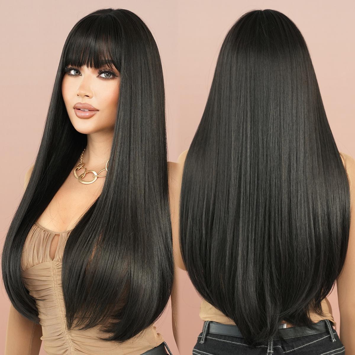 Wigs Long Straight Layered Wine Red Wig With Dark Roots High Density Synthetic Heat Resistant Hair Wigs With Neat Bangs
Wigs Long Straight Layered Wine Red Wig With Dark Roots High Density Synthetic Heat Resistant Hair Wigs With Neat Bangs