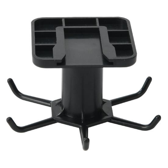 Вешалка для кухонной утвари под шкафом Крючок для хранения ложек Вращающийся на 360 градусов Самоклеящийся без сверления Нескользящая щетка Лопатка Половник Зажим для еды Подвесной чёрный