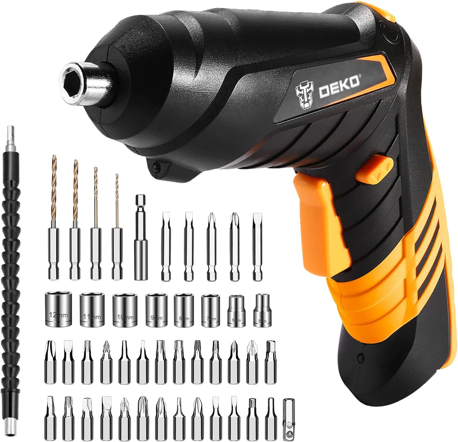 DEKO Electric 47 USB Cordless Deformable LED USB кабель для заряджання Меблі для домашнього використання Викрутка, насадки, викрутка 3,6 В, ручка, вперед/назад чорний
DEKO Electric 47 USB Cordless Deformable LED USB кабель для заряджання Меблі для домашнього використання Викрутка, насадки, викрутка 3,6 В, ручка, вперед/назад чорний