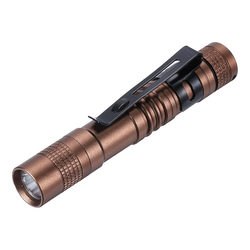 PATIKIL mini flashlight with clip super lightweight small led penlight Perfect for camping and hiking brown color
PATIKIL mini flashlight with clip super lightweight small led penlight Perfect for camping and hiking brown color