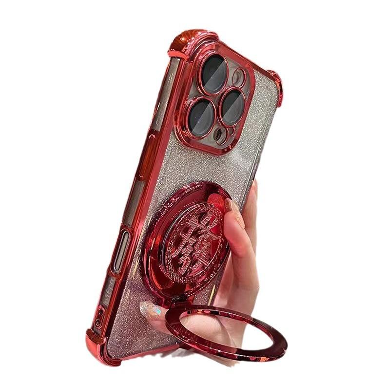 Suitable for IPhone16promax Phone Case with Four Corners Electroplated Glitter 15, Gyroscope Wealth Magnetic Attraction Stand for Apple 14 iPhone xr
Suitable for IPhone16promax Phone Case with Four Corners Electroplated Glitter 15, Gyroscope Wealth Magnetic Attraction Stand for Apple 14 iPhone xr
