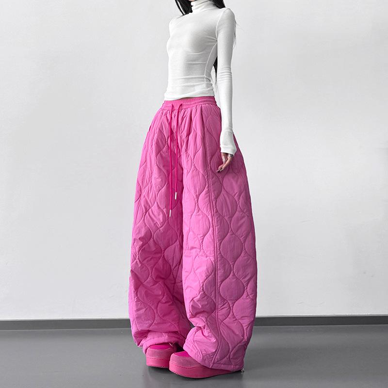 Gourd Pattern Quilted Wide-Leg Winter Pants 2025 - Trendy Cold-Resistant Pants with Drawstring Hem Large рожевий червоний колір
Gourd Pattern Quilted Wide-Leg Winter Pants 2025 - Trendy Cold-Resistant Pants with Drawstring Hem Large рожевий червоний колір