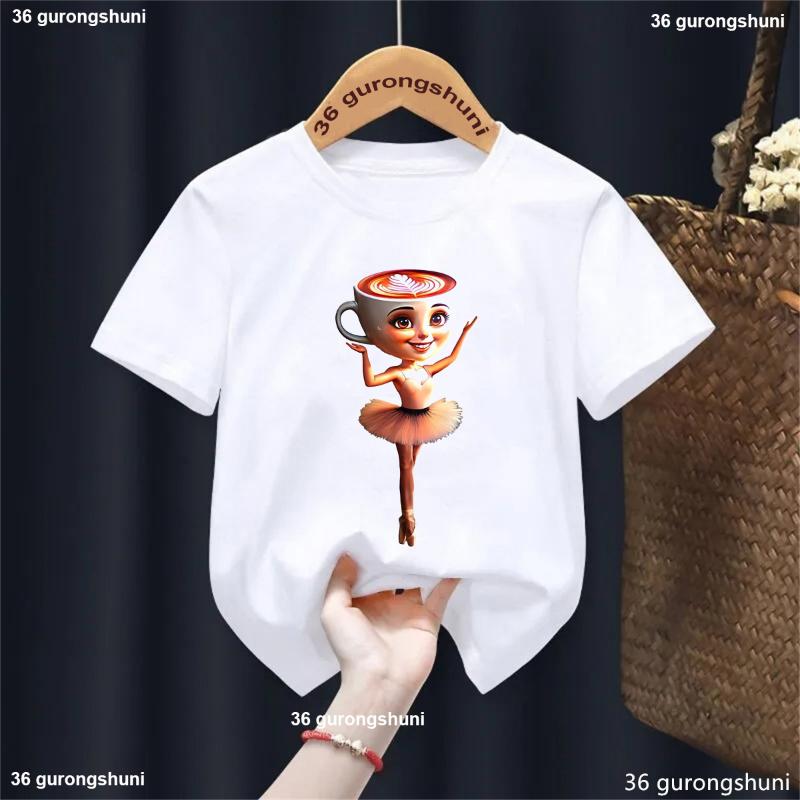 Ballerina Cappuccina Greeting Coffee Ballet Dancer Pink Bow Printed T Shirt Girls Funny Dance Lover Kids Clothes Summer T-Shirt 130
Ballerina Cappuccina Greeting Coffee Ballet Dancer Pink Bow Printed T Shirt Girls Funny Dance Lover Kids Clothes Summer T-Shirt 130