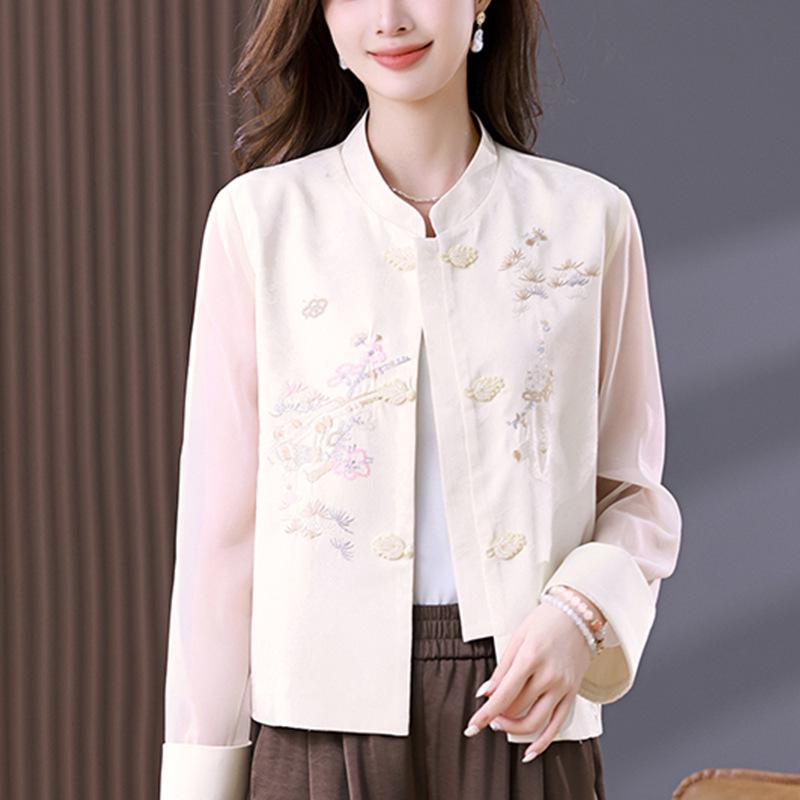 Spring/Autumn Women s High-End Frog Button Shirt Jacket: New Chinese Style Medium белый/слоновая кость
Spring/Autumn Women s High-End Frog Button Shirt Jacket: New Chinese Style Medium белый/слоновая кость