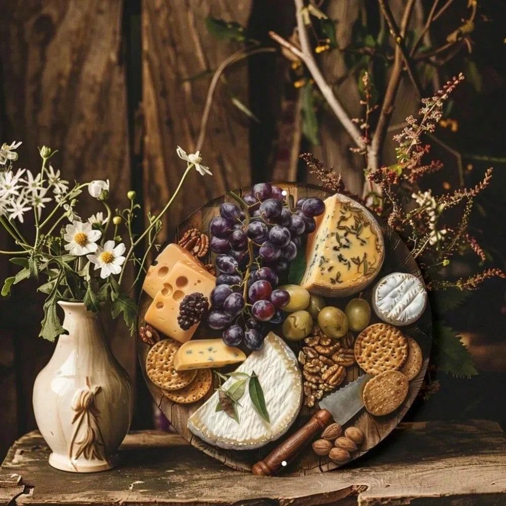 Round Metal Cheese Tray Wall Decor, Rustic Serving Platter for Home Kitchen Appliance 20x20 різнокольоровий
Round Metal Cheese Tray Wall Decor, Rustic Serving Platter for Home Kitchen Appliance 20x20 різнокольоровий