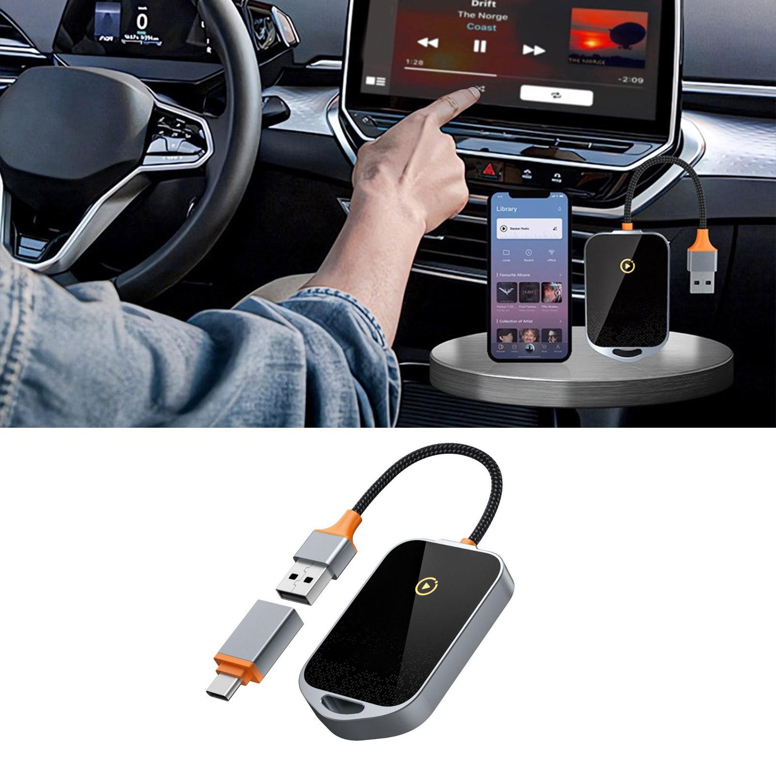 Беспроводной адаптер Carplay Auto 2in 1Dongle со встроенным беспроводным соединением 2,4 ГГц/5,8 ГГц, совместимым с Bluetooth
Беспроводной адаптер Carplay Auto 2in 1Dongle со встроенным беспроводным соединением 2,4 ГГц/5,8 ГГц, совместимым с Bluetooth