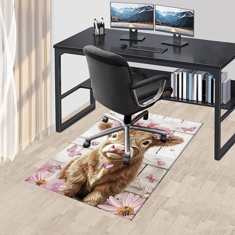 Floral Chair Mat: Office Carpet with Pink Flowers and Hearts, Large Size Rug for Home Decor, Sofa Mat, Gift Idea for Office or Living Room02 60cm by 90cm
Floral Chair Mat: Office Carpet with Pink Flowers and Hearts, Large Size Rug for Home Decor, Sofa Mat, Gift Idea for Office or Living Room02 60cm by 90cm